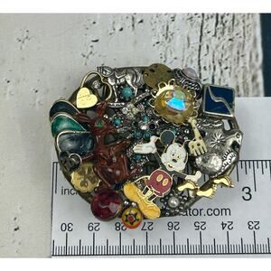 Bling Western Belt Buckle: Upcycled Art Deco Cowgirl Buckle